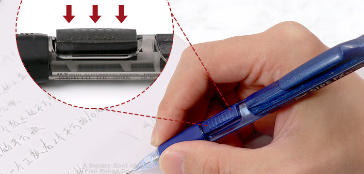 Механический карандаш Pentel PD255, 0.5 мм, черный, для студентов, с ластиком