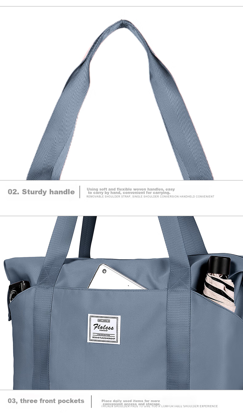 Дорожная сумка Landcase 2104 Royal Blue, 41x(26+11)x22 см, 0.5 кг
