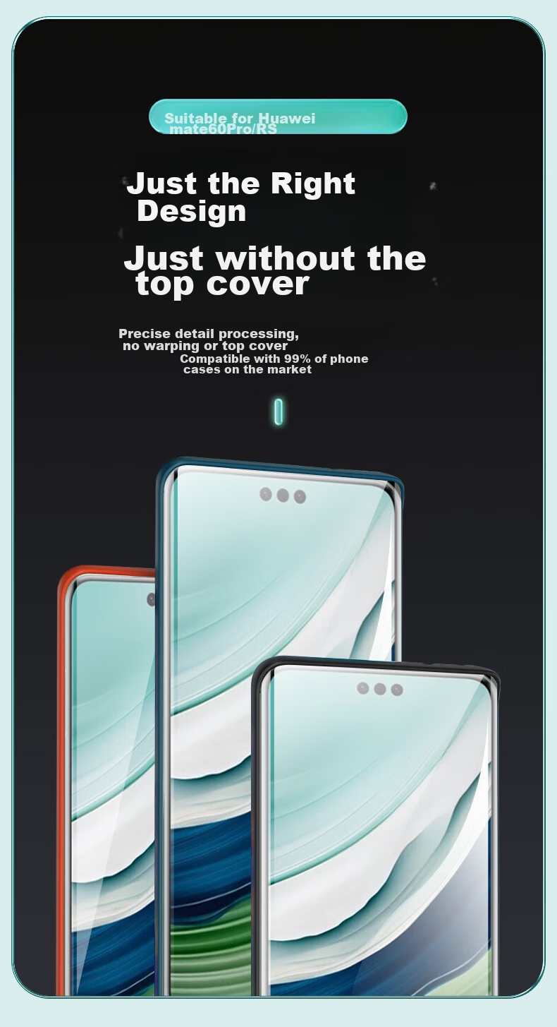 Защитная гидрогелевая пленка PISEN для Huawei Mate60Pro/Pro+/60RS, полноэкранное покрытие, высокая четкость, изогнутая посадка, защита от царапин, износостойкая, 2 шт.