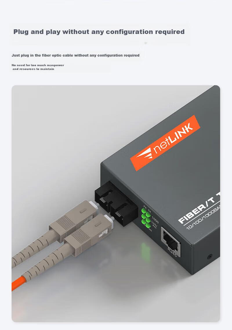 Конвертер NetLINK HTB-GM Gigabit Multi-Mode Dual-Fiber Optical-Electrical Converter, 850nm, 0-550 метров, DC5V, пара