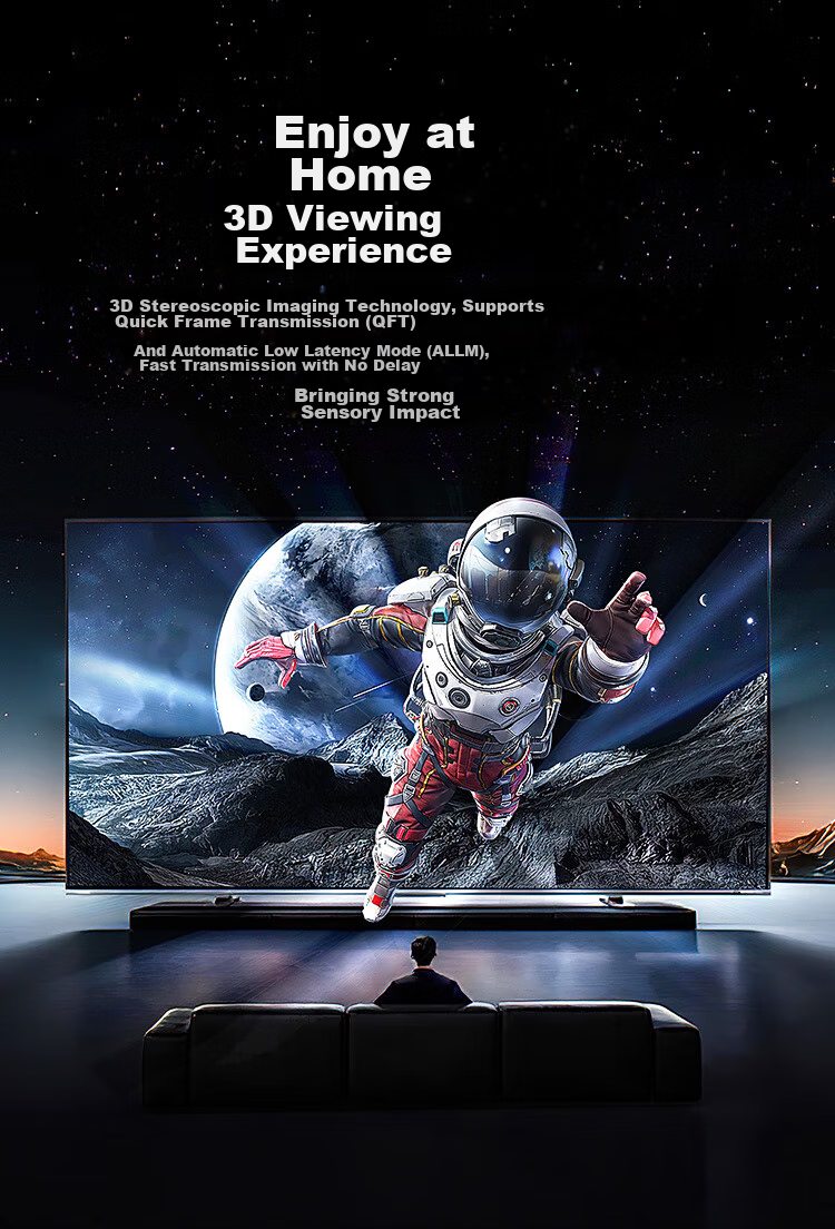 Кабель CHOSEAL HDMI 2.1, 8K@60Hz, угловой 90 градусов, 1.5 метра, QS8180