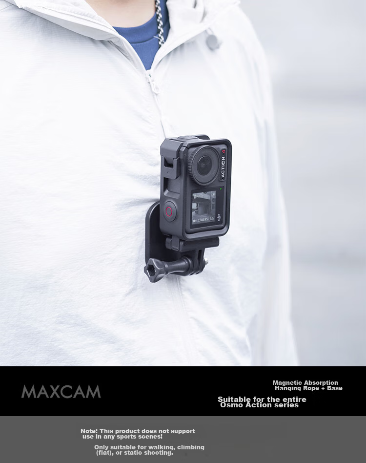 MAXCAM Магнитный ремешок для DJI Osmo Action 6/5/4/3, шейный ремешок, нагрудное крепление, аксессуары для экшн-камер