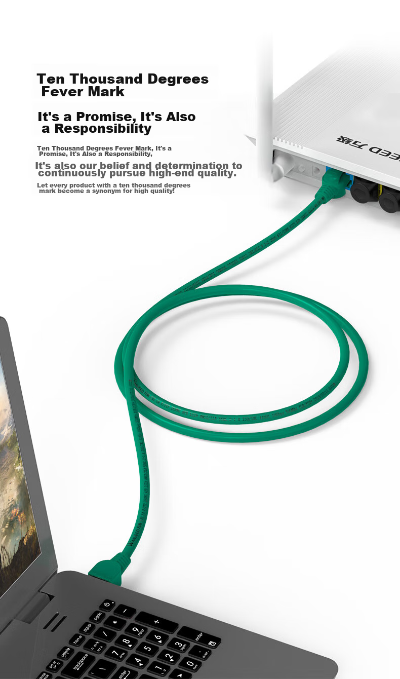 Кабель сетевой WANJEED Cat6a Ethernet, 10 Gigabit, экранированный, 2 метра, зеленый