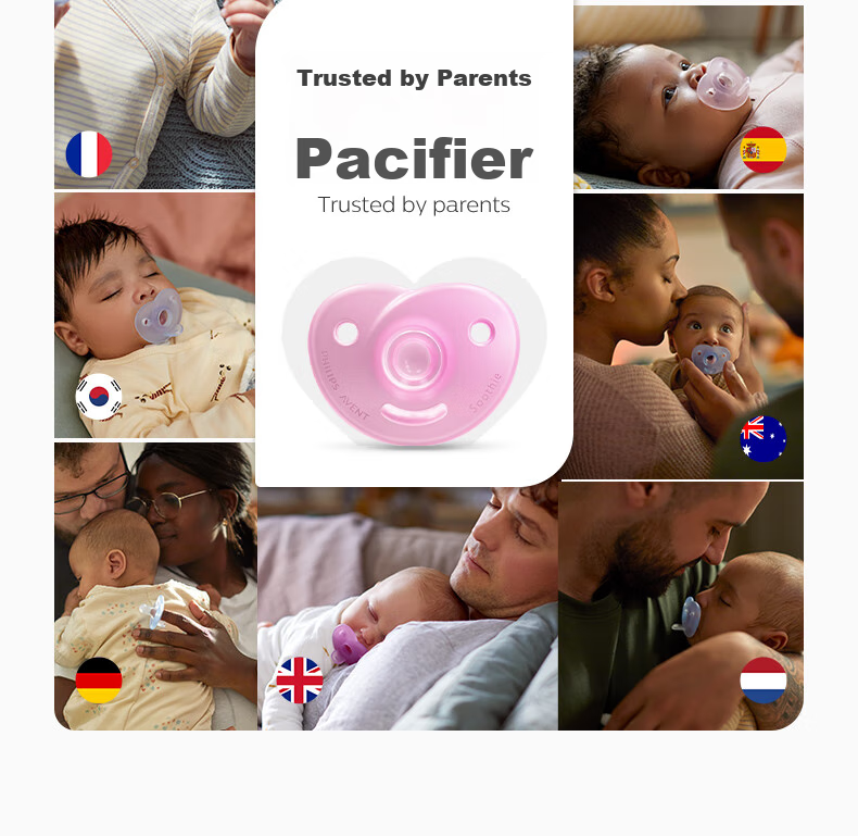 Пустышка AVENT Philips, силиконовая, для новорожденных, антиколиковая, импортная, 0-6 месяцев
