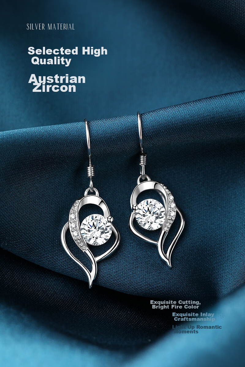 Серьги-гвоздики MANHE S999 из стерлингового серебра для женщин, ювелирные серьги, подарок на день рождения для жены, подарок на День святого Валентина для девушки