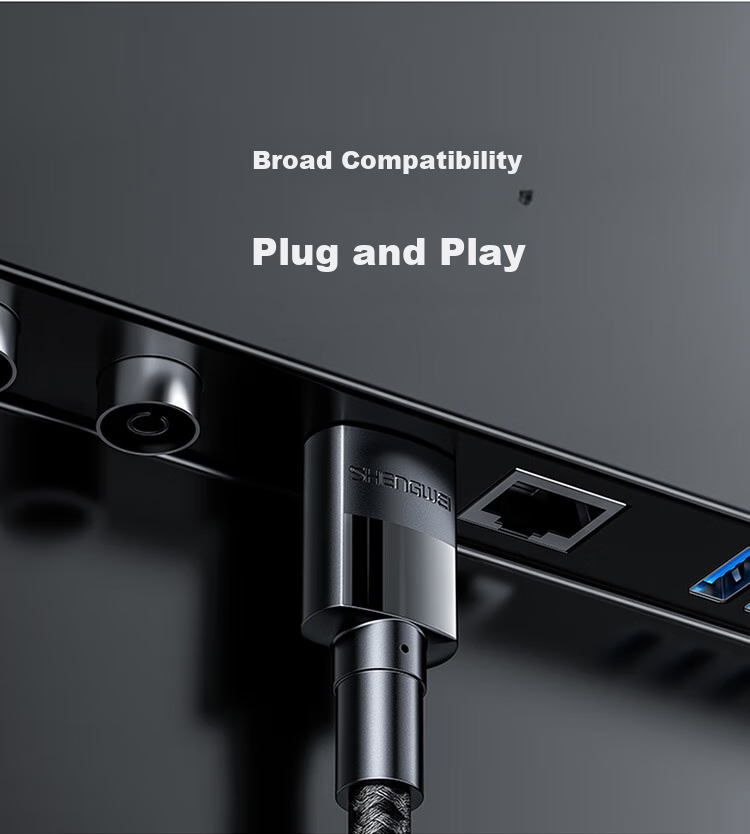 Кабель HDMI Shengwei версии 2.1, 1 метр, 8K 60Hz 4K 240Hz, для ноутбуков, ТВ-приставок, мониторов, проекторов, AHH4010G, совместим с HDMI 2.0