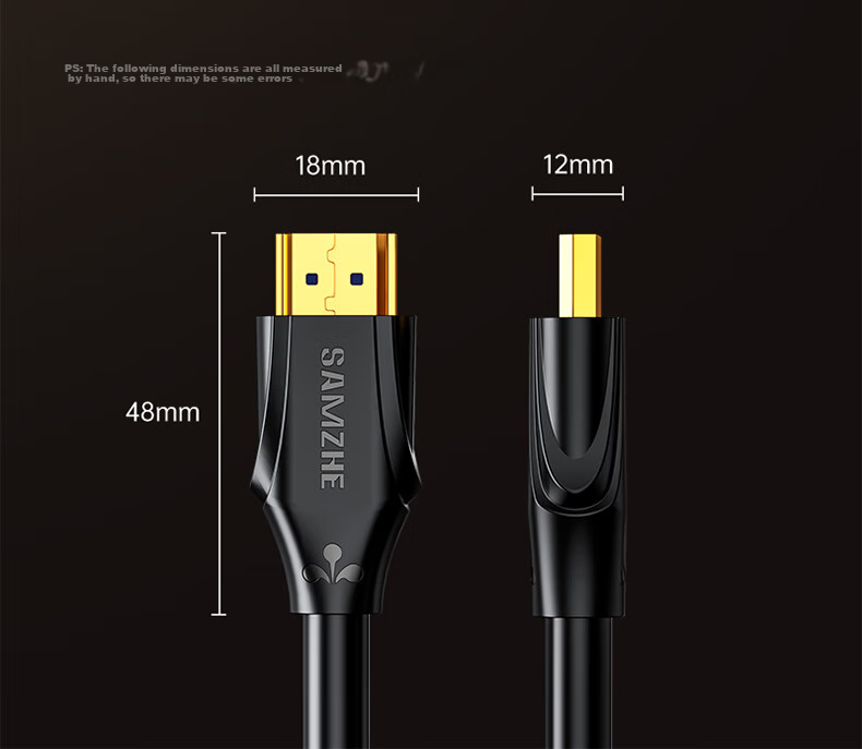 Кабель HDMI SAMZHE HG-10, версия 2.1, 1 метр, 8K 60Hz, 4K 240Hz, для ноутбука, ТВ, монитора, проектора, черный
