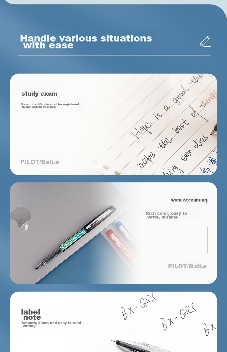 PILOT BX-GR5 Гелевая ручка, игольчатый наконечник, 0.5мм, Красный, Одно перо, Оригинал