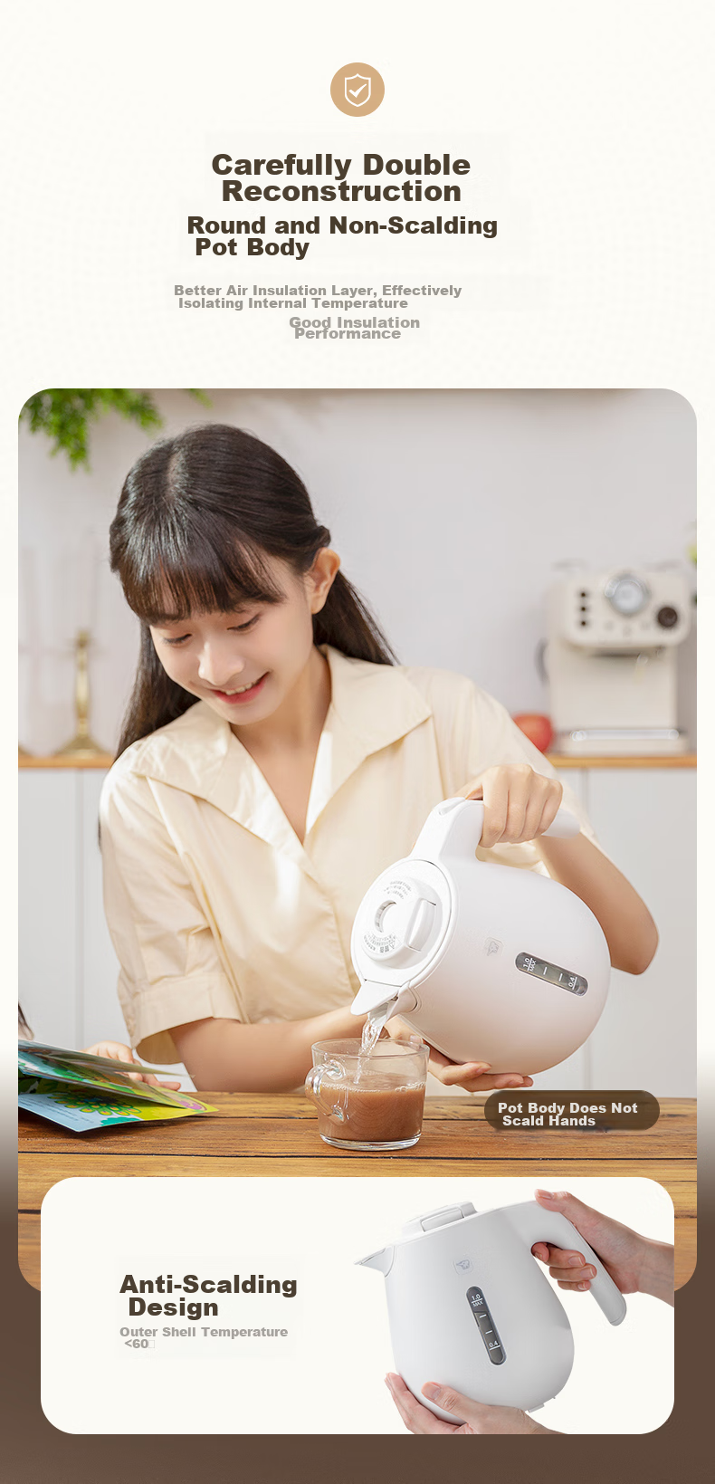 Электрический чайник ZO JIRUSHI CK-DAH10C, 1 л, белый