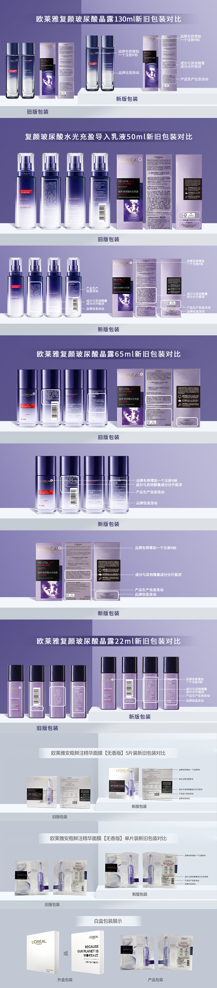欧莱雅套装护肤品化妆品礼盒复颜玻色因玻尿酸补水保湿生日礼物送妈妈 【紧致滑润】水+乳组合
