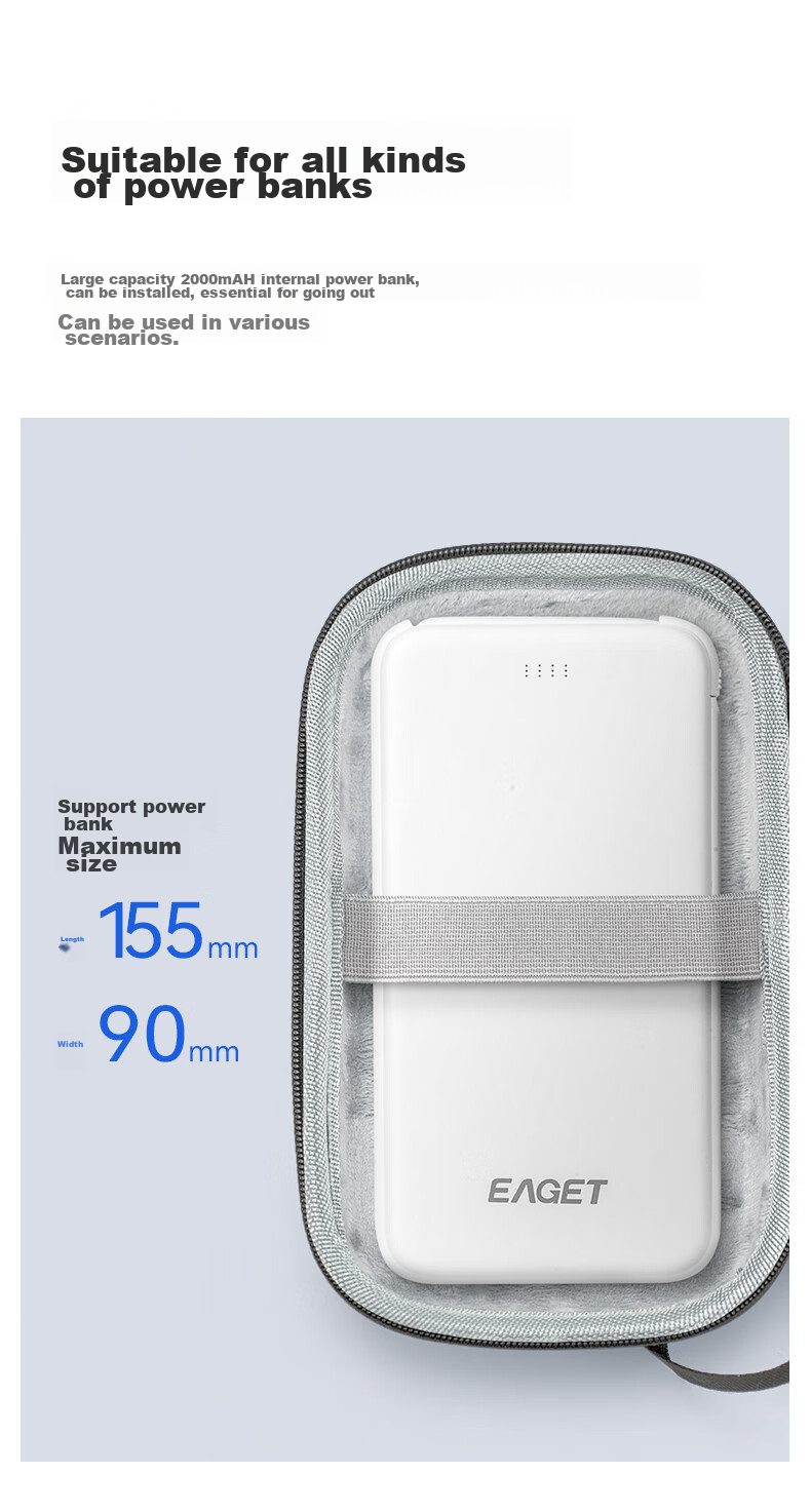 Портативный жесткий диск EAGET 2.5 дюйма, сумка для хранения цифровых аксессуаров, чехол для кабеля, зарядного устройства, USB-накопителя, телефона и наушников