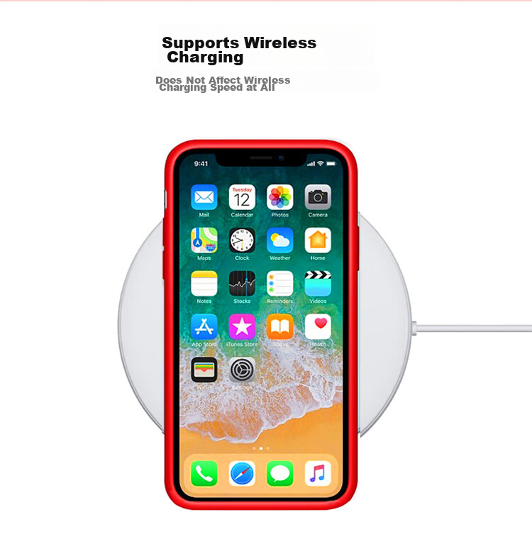 KEKLLE Чехол для iPhone XS, силиконовый, черный
