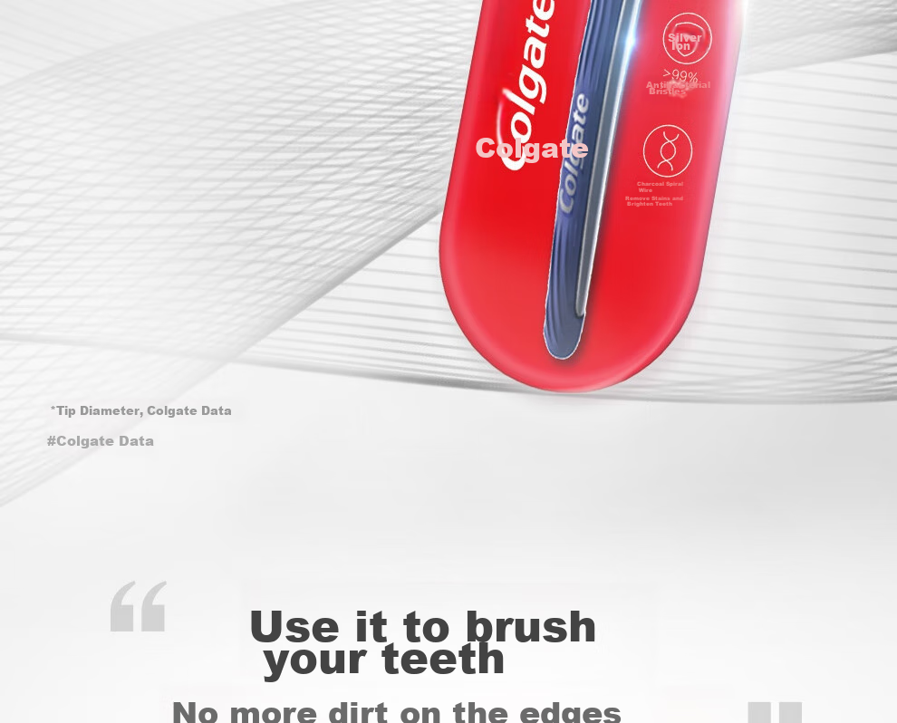 Зубная щетка Colgate Slim Carbon Spiral, мягкая, 4 шт.