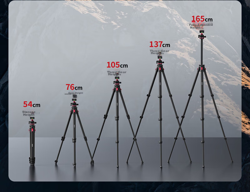 Штатив для камеры Llano Lightweight V с джойстиком, демпферной шаровой головкой, противоскользящий, для DSLR, беззеркальных камер, смартфонов, видеокамер, алюминиевый сплав, портативный