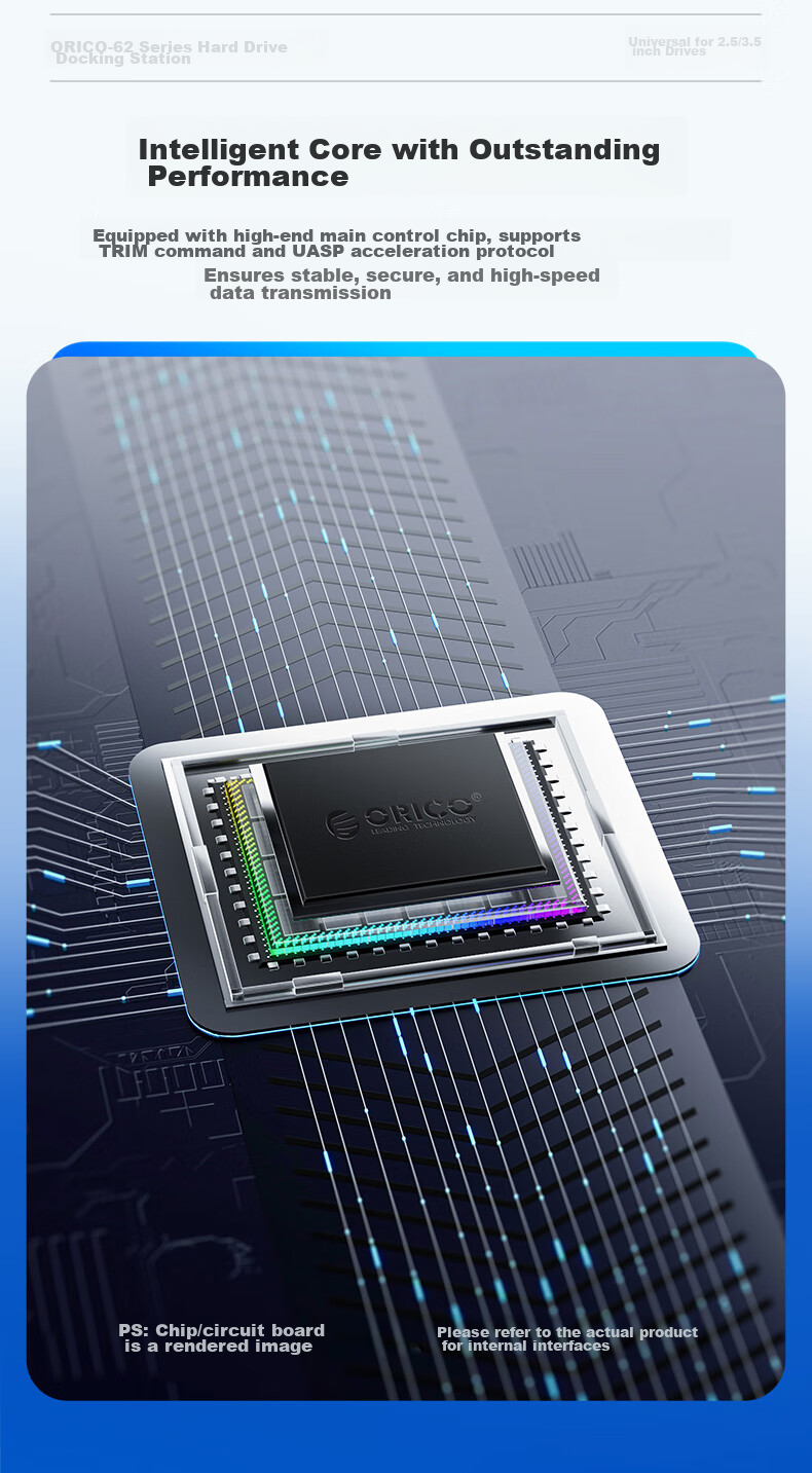 Внешний корпус для жесткого диска ORICO 6228US3, 3.5/2.5 дюйма SATA, USB 3.0, черный