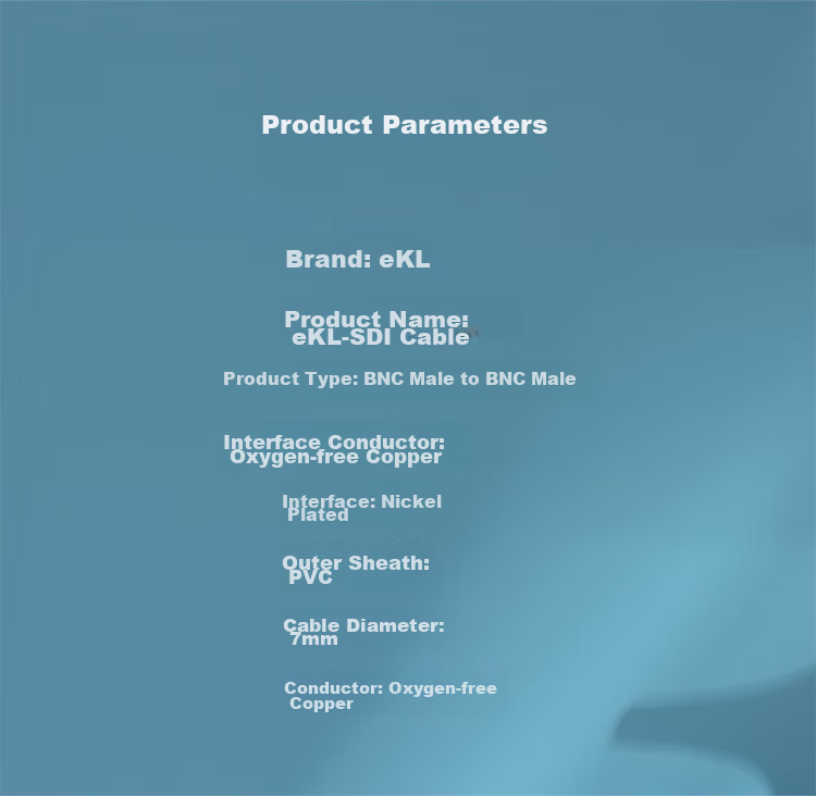 Кабель eKL HD-SDI/3G SDI, 1 метр, разъем BNC, чистая медь 75-5, поддержка 1080P, для камер видеонаблюдения SDC010