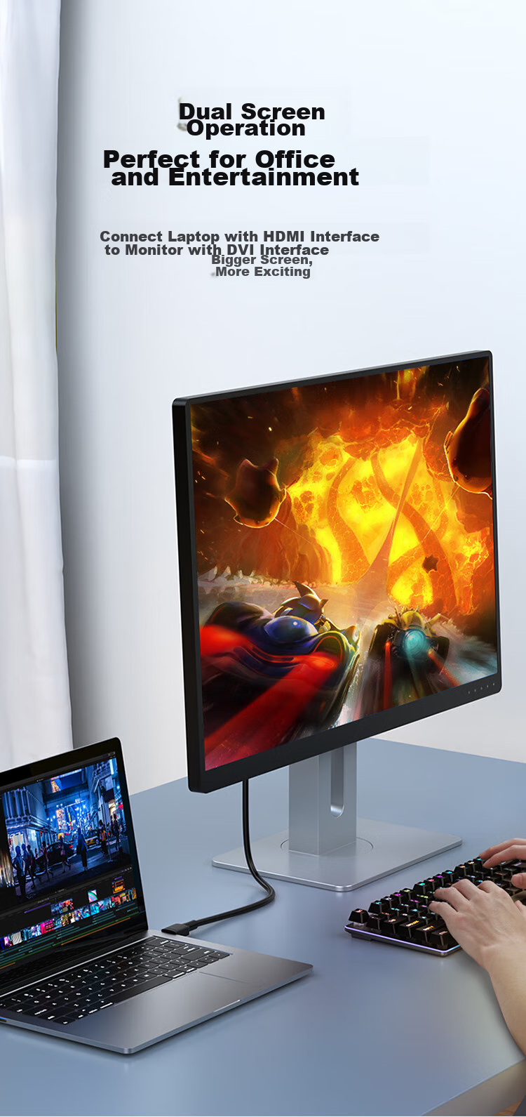 Переходник Shengwei DVI (24+1) Male на HDMI Female DA-301B, черный