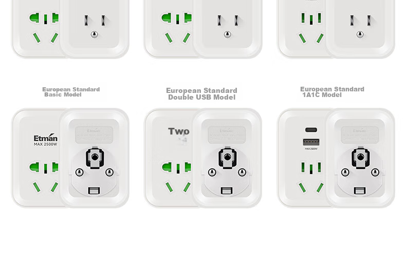 Универсальный переходник Etman с USB/Type-C, британская вилка, конвертер для путешествий
