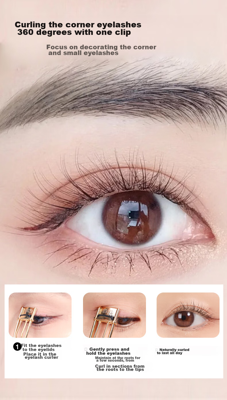 Щипцы для завивки ресниц Beautyblend, стойкая завивка и форма, просты в использовании для новичков, широкоугольные щипцы для ресниц, 1 шт.