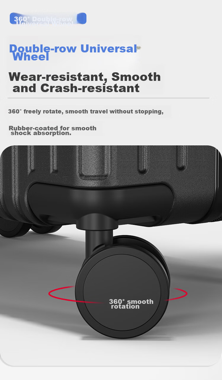 Чемодан Vantiiear USB Charging Suitcase с подстаканником, маленький багаж для ручной клади для мужчин и женщин, дорожный чемодан с кодовым замком, белый, 20 дюймов