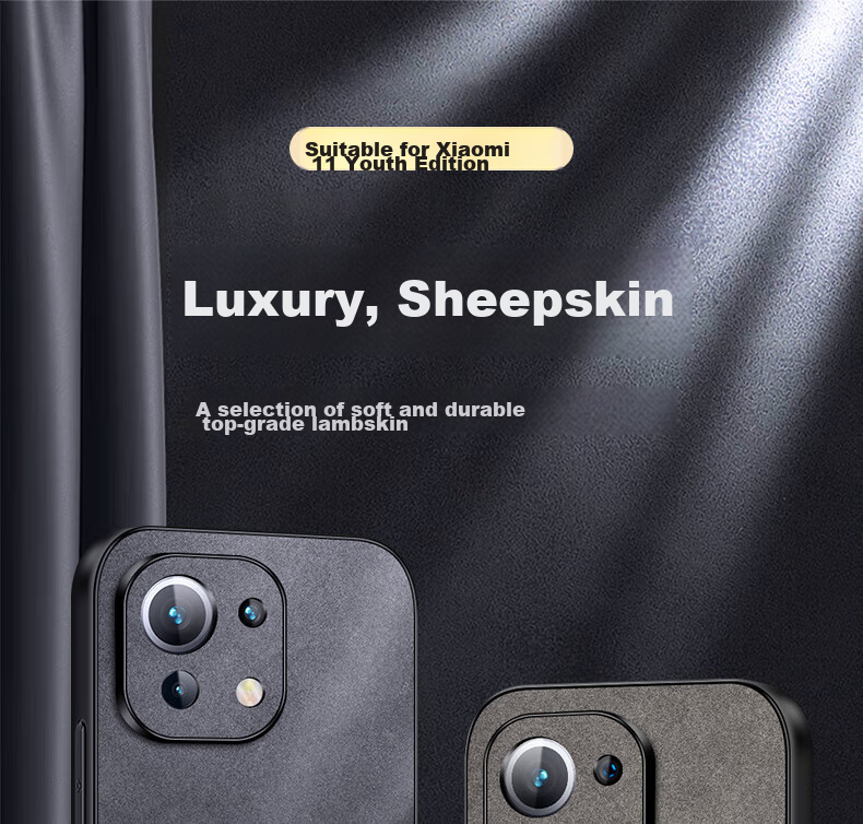 Чехол для Xiaomi 11 Lite / 11 Youth Edition Shangsu, противоударный, с защитой камеры, из силикона, черный