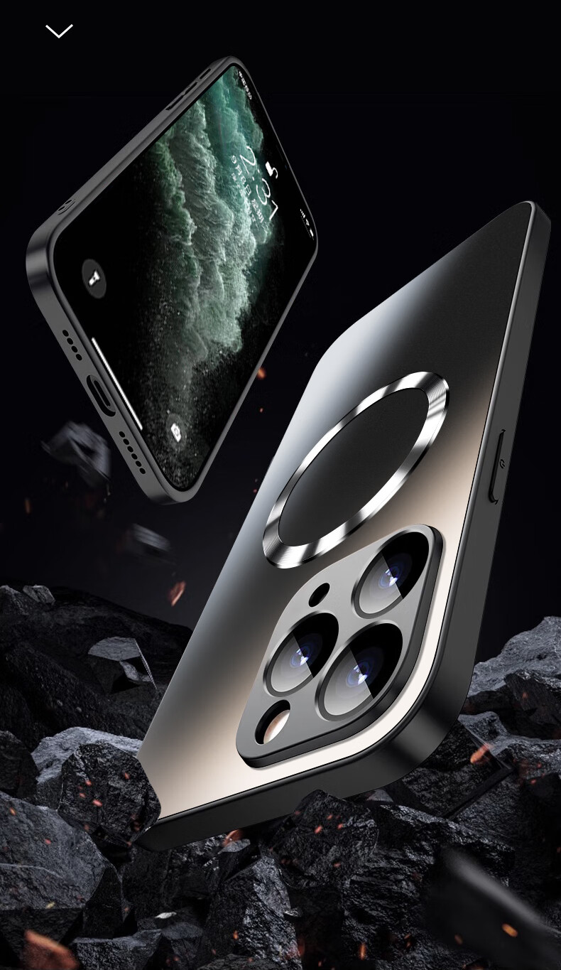 Чехол NEYAA AG Frosted для Apple iPhone 11 Pro Max, ультратонкий, с защитой от ударов, совместимый с магнитной зарядкой, графитовый черный