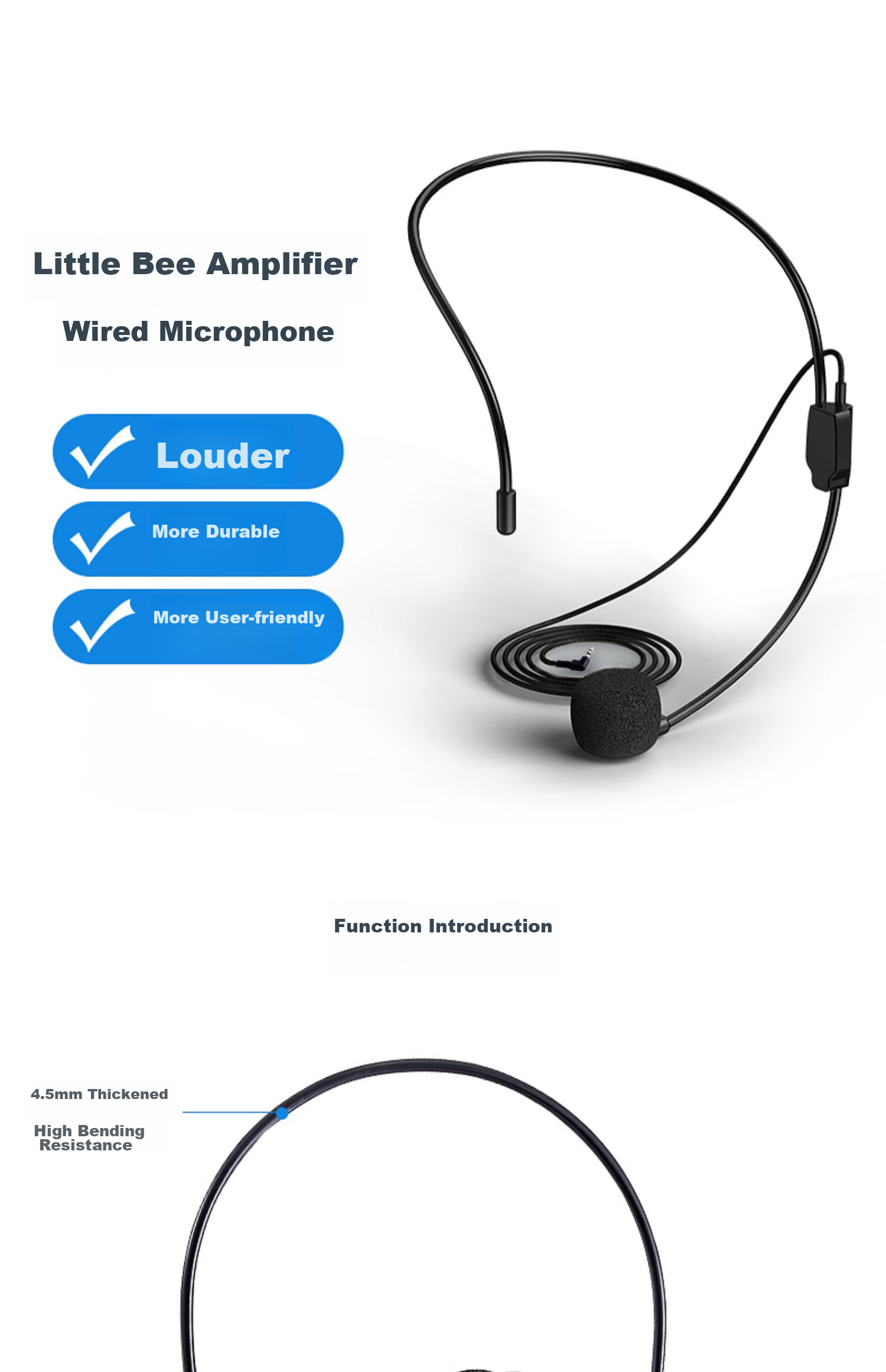 Проводной микрофон Soaiy S29 Little Bee, для учителей, совместим со всеми усилителями, универсальный штекер 3.5 мм