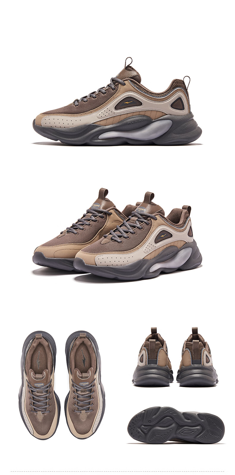 Мужские повседневные кроссовки ERKE, модель 2V2 Retro Casual Sneakers, артикул 100111706339. Стильные и удобные кроссовки для повседневной носки и активного отдыха. Прочный материал, надежная шнуровка, подошва EVA.
