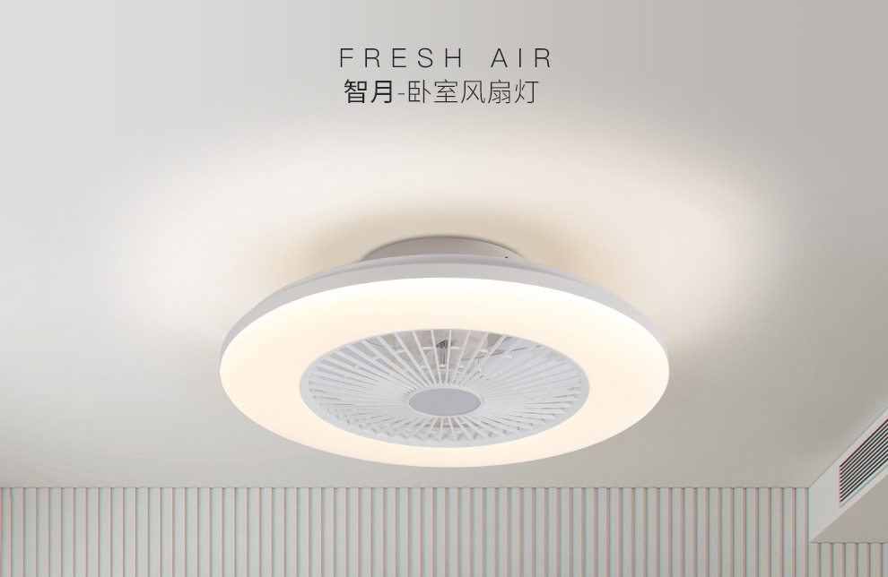 雷士照明(NVC)吊扇灯风扇灯电扇灯吸顶灯带风扇 客厅餐厅卧室房间灯 简约现代冬夏两用超薄中低户 力荐!【28瓦无极调光6档风速】米家智控+正反转