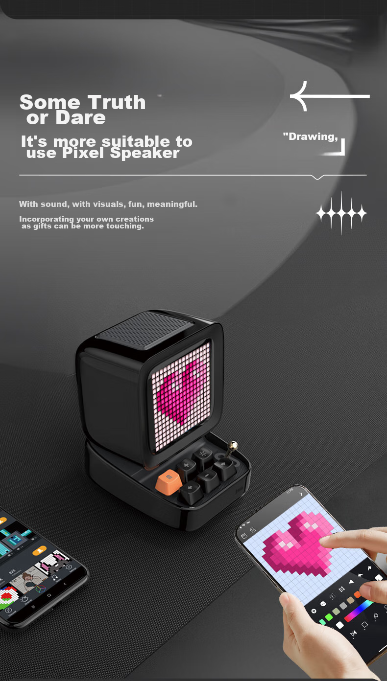 Портативная колонка Divoom Ditoo-MIC, Bluetooth 5.0, 15 Вт, ретро-зеленый