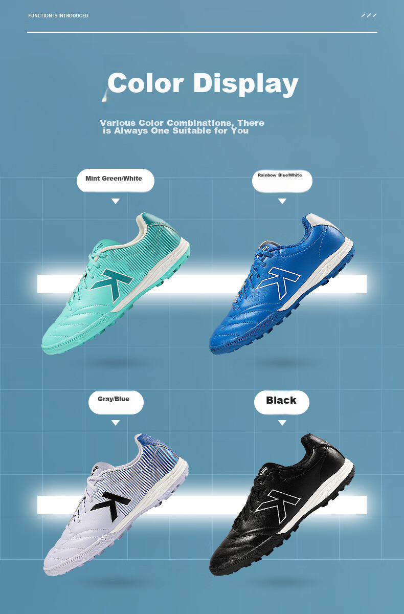 Футбольные бутсы KELME TF для мужчин и подростков, дышащие, нескользящие, профессиональные тренировочные бутсы для футбола, черные, размер 34