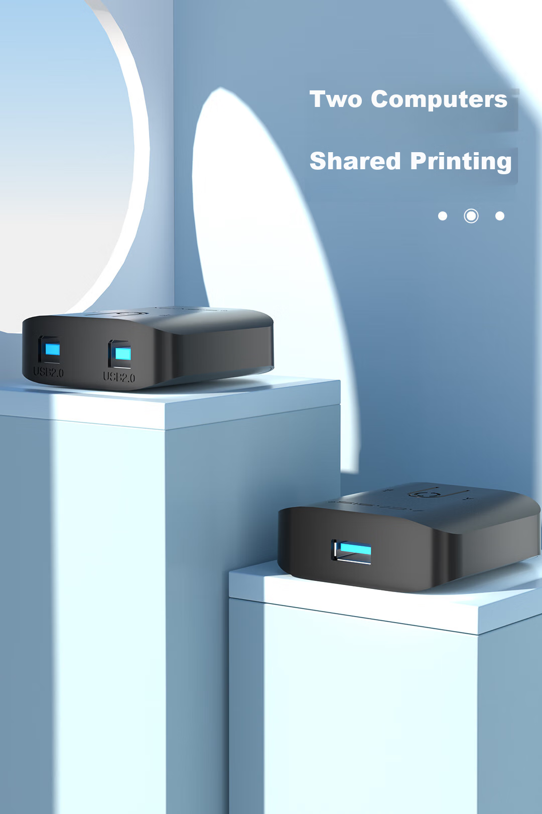 USB 3.0 коммутатор Acasis, 2 порта, для принтера, клавиатуры, мыши, USB-накопителя, черный