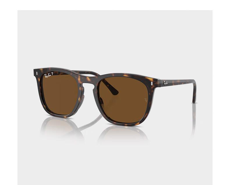 Солнцезащитные очки RayBan ORB2210F, квадратная оправа, 901/31 Черная оправа с зелеными линзами, размер 53