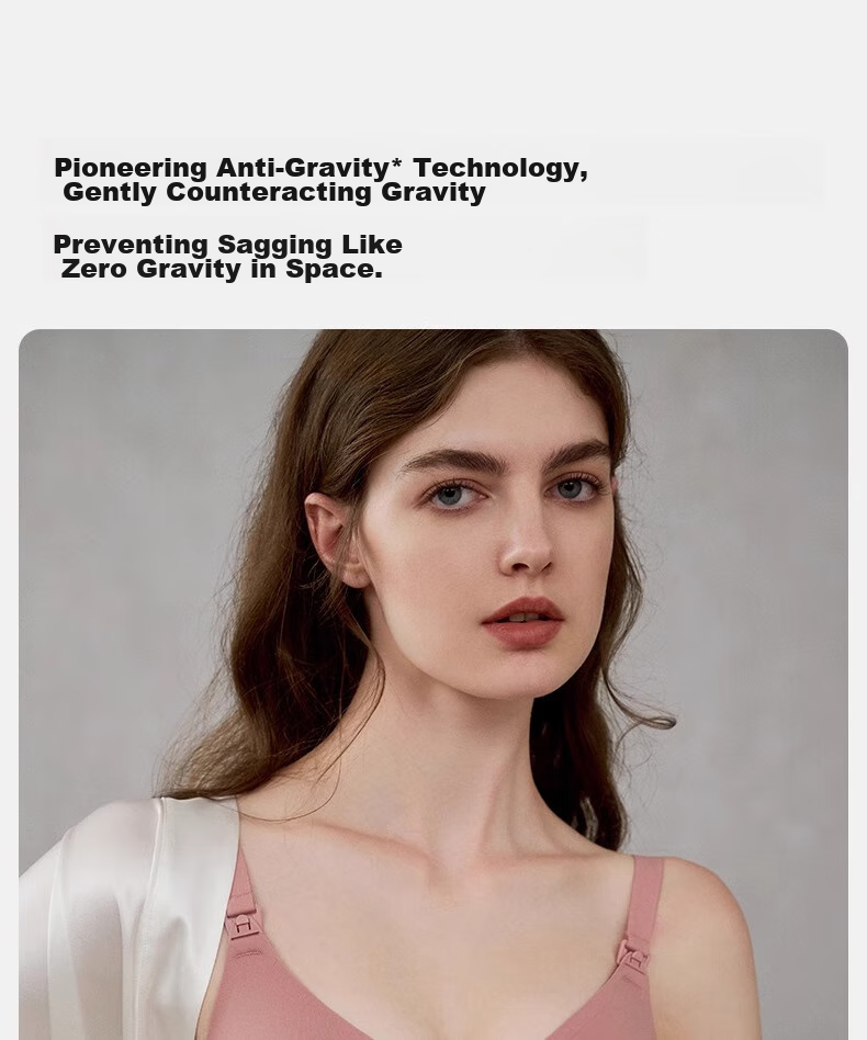 Бюстгальтер для кормления EMXEE, бесшовный, тонкий, с поддержкой push-up, для беременных и кормящих, размер XL, цвет "Sunset Pink"