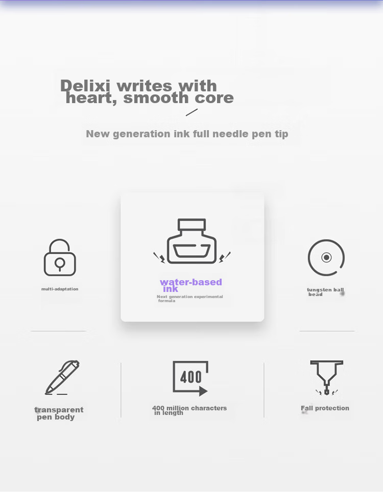 Набор стержней для гелевой ручки Deli, 0.35 мм, черный, 20 штук в упаковке