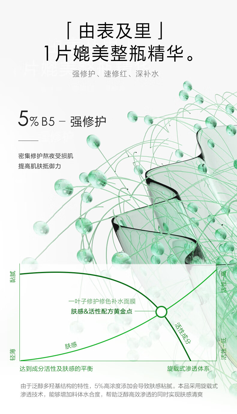 一叶子黄金面膜10片+B5面膜10片 修护修色褪红淡纹救急面膜