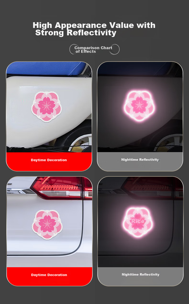 Светоотражающая лента 3M Diamond Grade, 9.5см x 9.5см, для автомобилей, мотоциклов и электровелосипедов, 1 шт.
