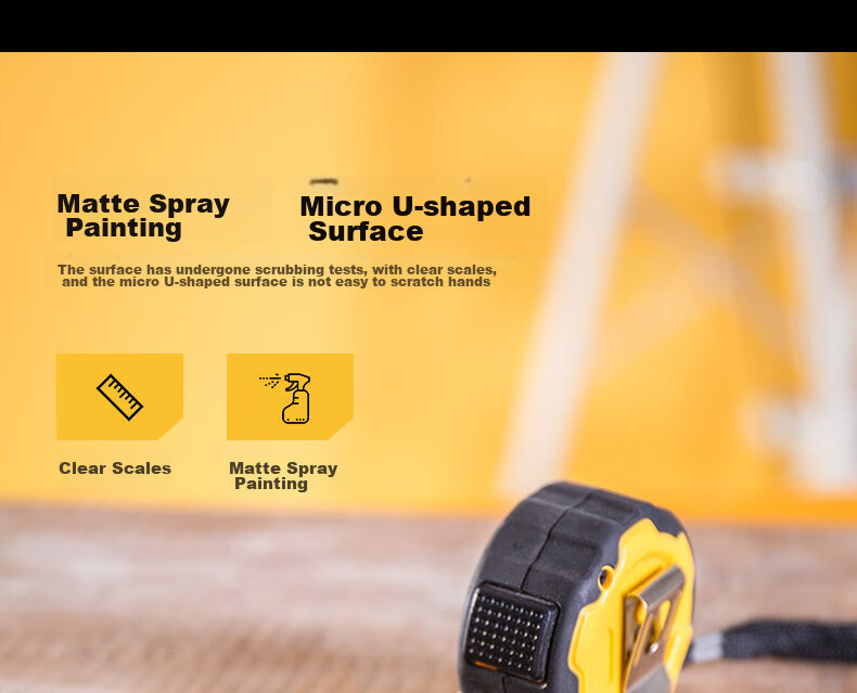 Рулетка Deli, стальная, с прорезиненным покрытием, самоблокирующаяся, 10 метров