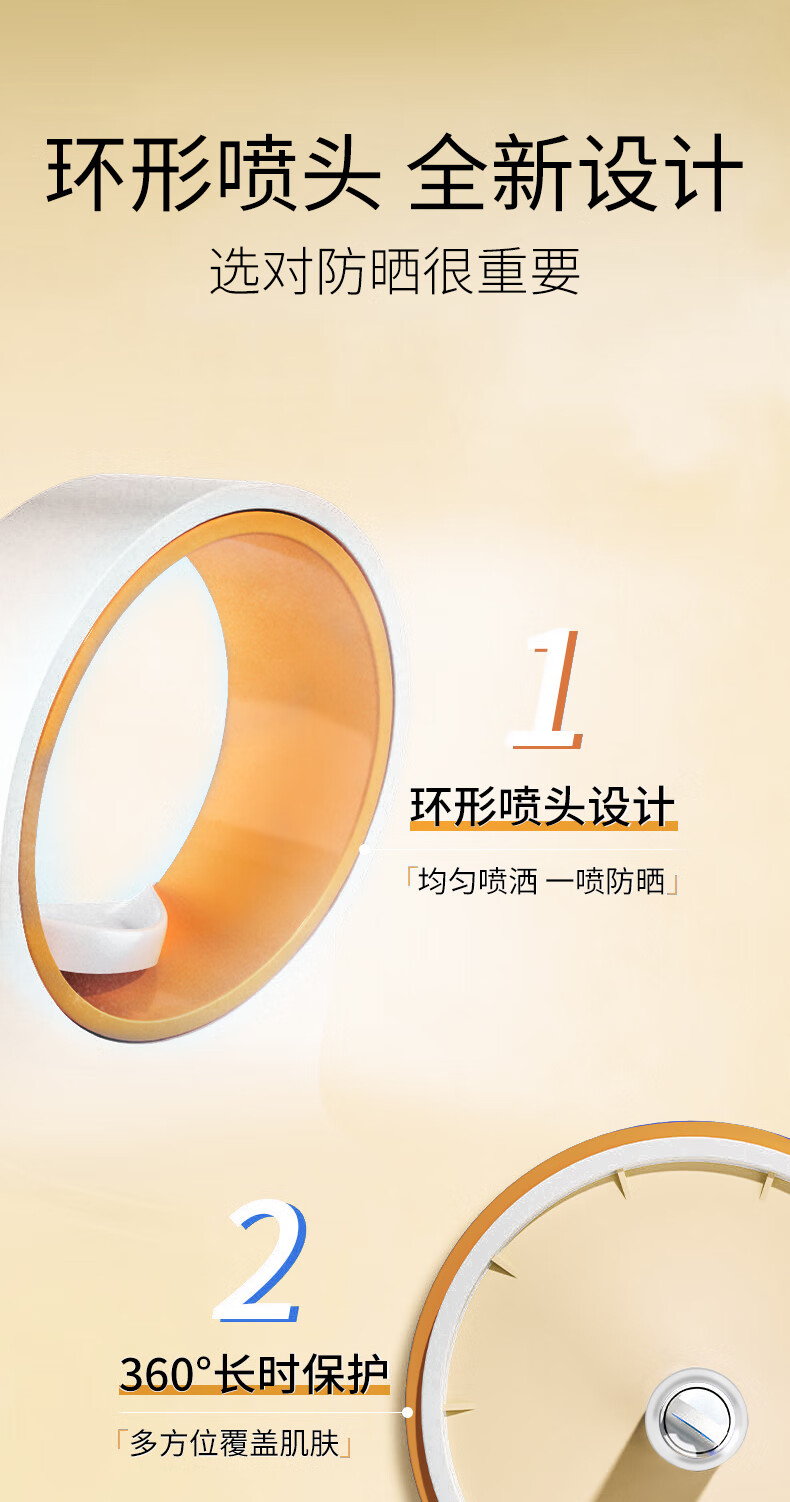 玫黛琳（MAIGOOLE）小光圈青少年防晒喷雾女紫外线清爽型草妆木军训防水防汗持久50+