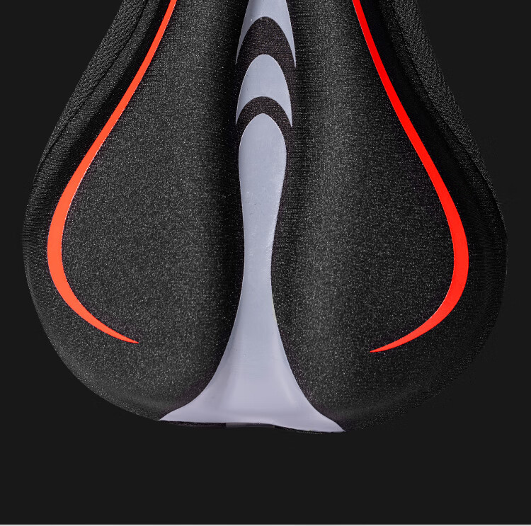 Велосипедное седло Move Iron, универсальное силиконовое, для горных и шоссейных велосипедов, с мягкой набивкой, черное с красным, версия с задним фонарем