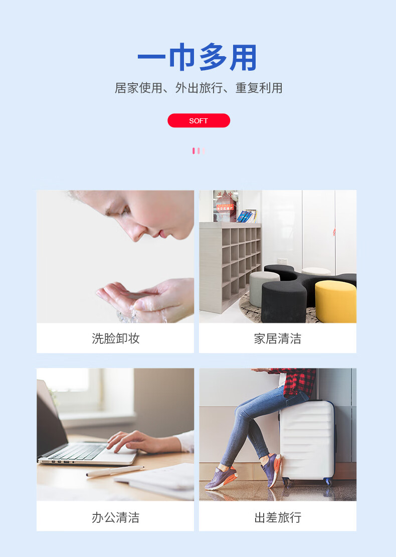 贝览得（beautyblend）一次性洗脸巾擦脸巾洁面巾纯棉家用美容院 加厚珍珠纹60片*3盒