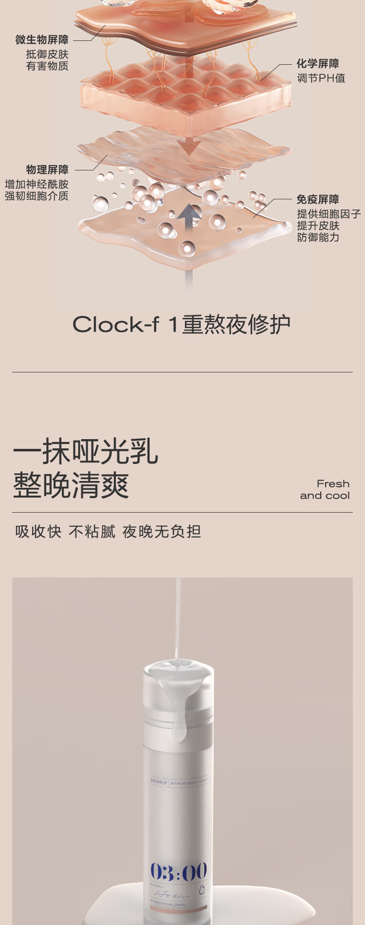 大水滴3点修立方乳油敏肌熬夜屏障修护维稳控油修红保湿补水