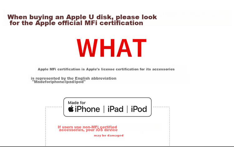 Флеш-накопитель iDiskk U018 512 ГБ, MFi Certified, USB 3.0, Lightning, Type-C, металлический корпус, серебристый
