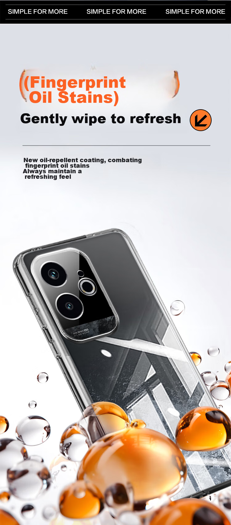 Чехол для телефона KOOLIFE для Realme GT6, защитный прозрачный силиконовый чехол с защитой камеры, простой, приятный на ощупь, устойчивый к отпечаткам пальцев