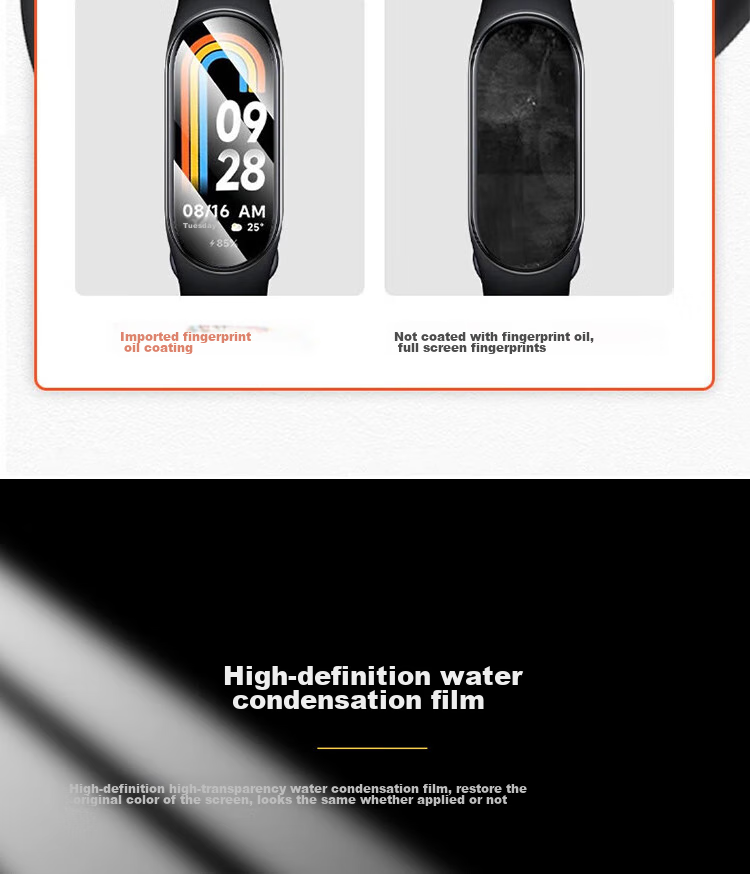 Защитная пленка ESCAPE для Xiaomi Mi Band 10/9/8/7 NFC, гидрогелевая, самовосстанавливающаяся, HD Clear, защита от царапин, 3 шт.