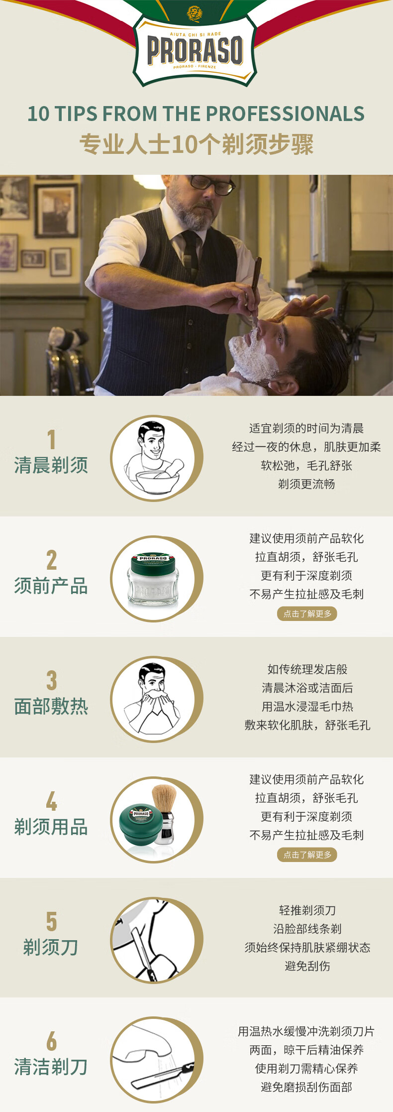 PRORASO 意大利进口男士胡须护理保养精油30ML 蓄留呵护胡子 成熟柏树