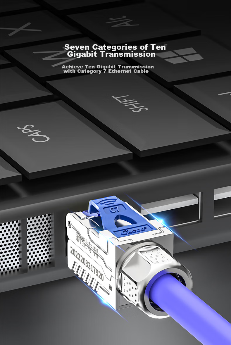Разъем сетевой CNCOB Категории 7, без инструментов, инженерный класс, CAT7, 10 Gigabit, 1 шт., CN-8002