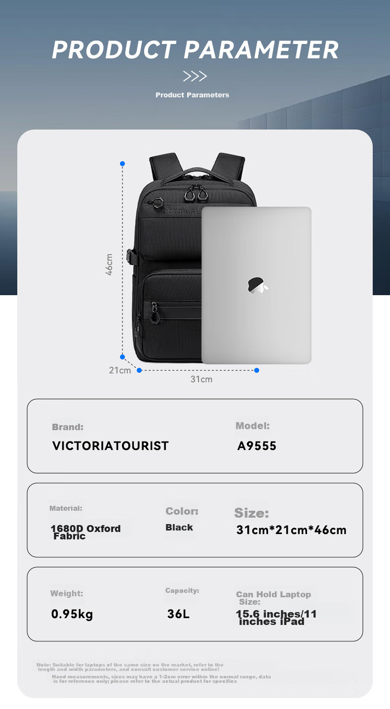 Мужской рюкзак VICTORIATOURIST, деловая дорожная сумка, высококачественная сумка для ноутбука, повседневная школьная сумка большой вместимости