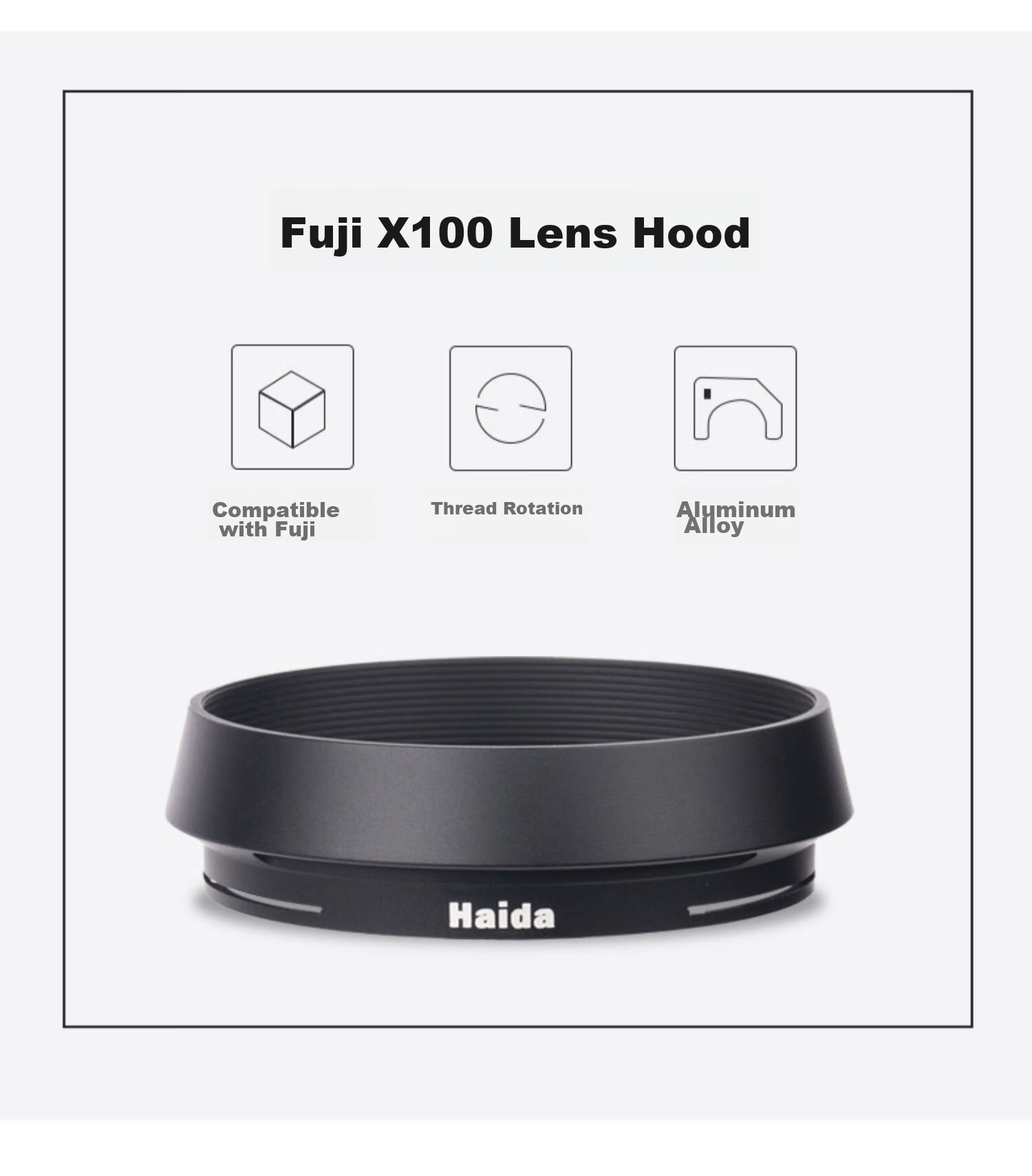Защитный фильтр Haida NanoPro для камер Fuji X100 Series, УФ-фильтр, нейтрально-серый фильтр, черный, 49 мм