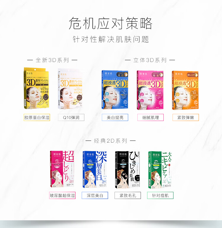 肌美精（Kracie）日本进口2D蓝色VC美白面膜5片/盒补水提亮肤色持证美白送男女友